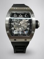Swiss Richard Mille RM 010 Replica – Skeleton Dial Men’s Watch With Black Rubber Strap And Sapphire Crystal