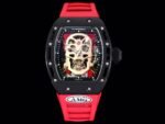 Best Swiss Replica RICHARD MILLE RM 52 Watch – Skeleton Tourbillon , Red Strap - Image 3