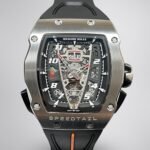 Luxury Best Richard Mille RM 40-01 Replica McLaren Speedtail – Water-Drop Case, Black Rubber Strap, Swiss Movement