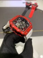 Swiss Richard Mille RM 35-01 Replica Rafael Nadal Red Case Watch – Carbon Fiber Case, Luxury Sport Design - Image 6