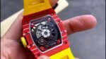 Best Richard Mille RM35-02 Replica – Red Carbon Case, Yellow Strap, Swiss Movement, Skeleton Dial - Image 7