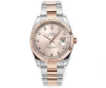 Rolex Datejust 41mm Two-Tone Rose Gold and Stainless Steel Watch with Diamond Dial