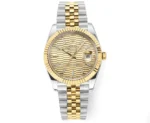 Rolex Datejust 41mm Two-Tone Gold and Steel Watch with Fluted Bezel
