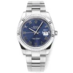 Rolex Datejust 41mm Watch – Blue Dial, Fluted Bezel, Stainless Steel