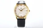 Omega De Ville Gold Watch Black Strap