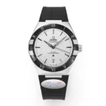 Omega Constellation Meteorite Watch Black Leather