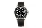 Rolex Yacht-Master 42mm – Black Dial, Stainless Steel Case, Black Rubber Strap by Official Store
