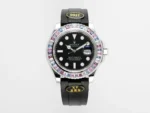 Rolex Yacht-Master “Heavy Edition” – Black Dial with Rainbow Bezel, Rubber Strap
