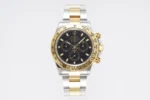 Rolex Daytona 4130 – Two-Tone Gold/Steel, Black Dial, Luxury Chronograph