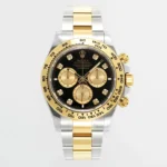 Rolex Daytona Watch – Two-Tone Stainless Steel and Gold, Black Dial, Chronograph