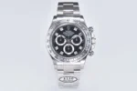 Rolex Daytona Watch – Black Enamel Dial with Moissanite Diamonds
