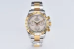 Rolex Daytona Watch with Moissanite Diamonds – Two-Tone with Mother-of-Pearl Dial