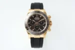 Rolex Daytona Watch – Gold with Black Dial and Rubber Strap – Limited Stock