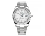 Rolex Datejust Silver Fluted Bezel Stainless Steel Watch with New 3235 Movement – Collectio
