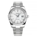 Rolex Datejust Silver Fluted Bezel Stainless Steel Watch with New 3235 Movement – Collectio