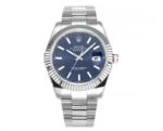 Rolex Datejust 41mm Blue Dial Stainless Steel Fluted Bezel with 3235 Movement