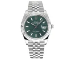 Rolex Datejust 41mm Green Dial Stainless Steel Jubilee Bracelet