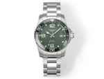 Longines Conquest Green Dial Steel Watch