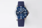 Longines Conquest Blue Dial Rubber Strap