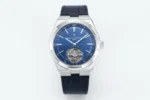 Vacheron Constantin Overseas Tourbillon – Blue Dial, Stainless Steel Case, Leather Strap
