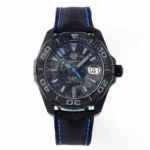 TAG Heuer – Black with Blue Stitching, Casual & Formal Style, 100m Waterproof, SW200 Movement