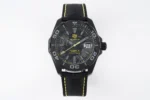 TAG Heuer – Black Carbon Fiber Dial, Yellow Stitching Strap, Formal & Casual Style, SW200 Movement