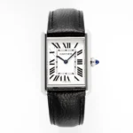 Cartier Tank Solo Quartz Watch Black Leather