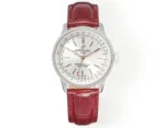 Breitling Navitimer Automatic Silver Red Leather