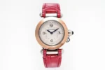 Cartier Pasha de Cartier Ladies Watch Red Leather