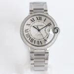 Cartier Ballon Bleu 40mm Steel Watch Silver