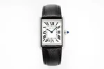 Cartier Tank Must Watch Black Leather Strap