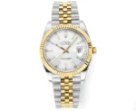 Rolex Datejust 41mm Two-Tone White Dial Fluted Bezel