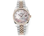 Rolex Datejust 41mm Watch – Two-Tone Stainless Steel and Rose Gold with Pink Dial, Diamond Markers