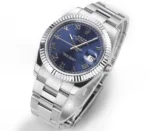 Rolex Datejust 41mm Watch – Blue Dial, Fluted Bezel, Stainless Steel - Image 2