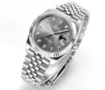 Rolex Datejust 41mm Watch – Silver Dial, Diamond Markers, Stainless Steel Jubilee Bracelet Rolex - Image 2