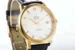 Omega De Ville Gold Watch Black Strap - Image 9