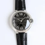 Cartier Ballon Bleu 40 Black Leather Watch