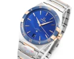 Omega Constellation Blue Dial Ceramic Watch - Image 2