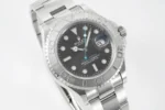 Rolex Yacht-Master 42mm Stainless Steel Watch with Black Dial and Oyster Bracelet - Image 2