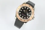 Rolex Yacht-Master 42 – Black Dial, Rose Gold Bezel, Oysterflex Strap - Image 2