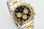 Rolex Daytona Watch – Two-Tone Stainless Steel and Gold, Black Dial, Chronograph - Image 2
