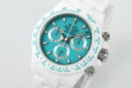 Rolex Daytona Ceramic Watch – White Strap, Turquoise Dial - Image 2