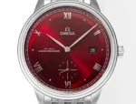 Omega De Ville Prestige Red Dial Steel Watch - Image 2