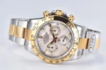 Rolex Daytona Watch with Moissanite Diamonds – Two-Tone with Mother-of-Pearl Dial - Image 2