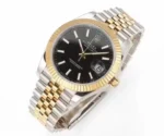 Rolex Datejust 41mm Black Dial Two-Tone Jubilee Bracelet - Image 2