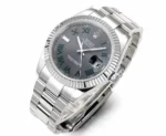 Rolex Datejust 41mm – Silver Stainless Steel with Grey Dial - Image 2