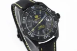 TAG Heuer – Black Carbon Fiber Dial, Yellow Stitching Strap, Formal & Casual Style, SW200 Movement - Image 2