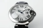 Cartier Ballon Bleu 33mm Silver White Leather - Image 2