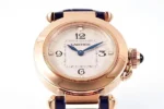 Cartier Pasha de Cartier Ladies Watch Rose Gold Blue Leather - Image 8