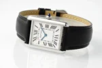 Cartier Tank Must Watch Black Leather Strap - Image 9
